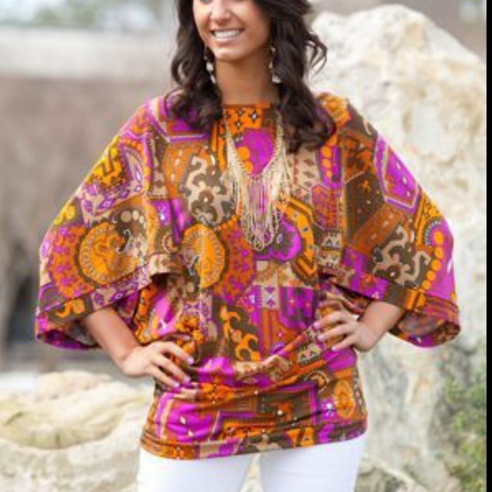 𝅺🍭nwt Tracy Negoshian Zandra Tunic Tribal Hopper